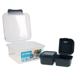 Smash Leakproof Lunch Cube with Compartments - 1.15L - Black-Lunch Boxes-Smash|StationeryShop.co.uk