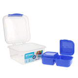 Smash Leakproof Lunch Cube with Compartments - 1.15L - Blue-Lunch Boxes-Smash|StationeryShop.co.uk