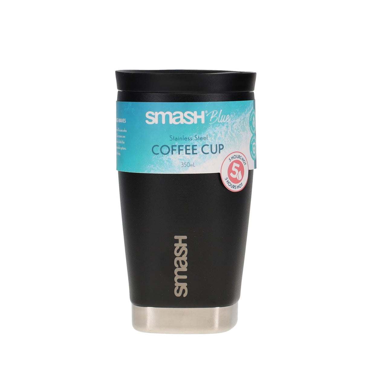 Smash Stainless Steel Barista Buddy 350ml - Black-Coffee Cups-Smash|StationeryShop.co.uk