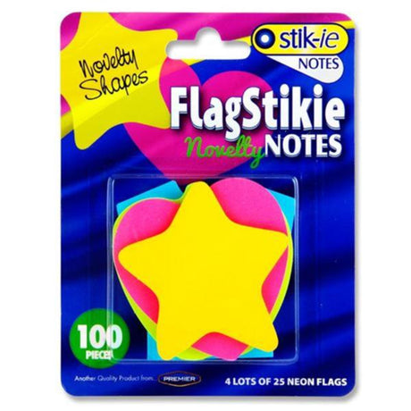 Stik-ie 100 Sheets FlagStikie Flag Notes in 4 Unique Shapes-Sticky Notes-Stik-ie|StationeryShop.co.uk