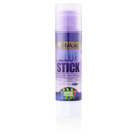 Stik-ie Coloured Transparent Glue Stick - Purple-Craft Glue & Office Glue-Stik-ie|StationeryShop.co.uk