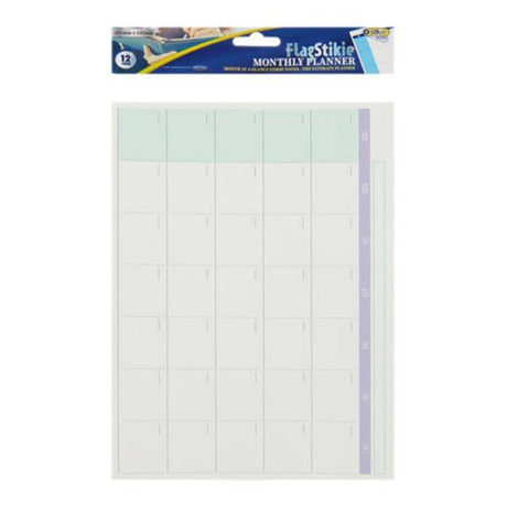 Stik-ie Monthly Planner Sheets - 201x151mm - Pack of 12-Planners-Stik-ie|StationeryShop.co.uk
