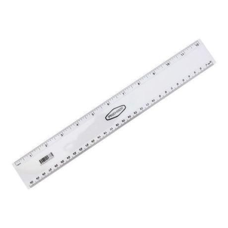 Student Solutions 12/30cm Transparent Ruler-Rulers-Student Solutions|StationeryShop.co.uk