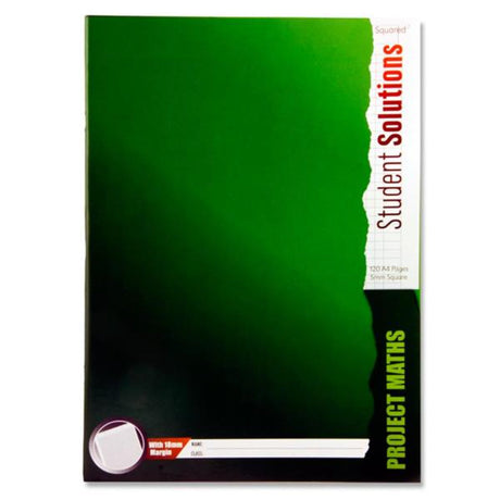 Student Solutions A4 5mm Squared Paper Project Maths Softcover Copy Book - 120 Pages-Subject & Project Books-Student Solutions|StationeryShop.co.uk