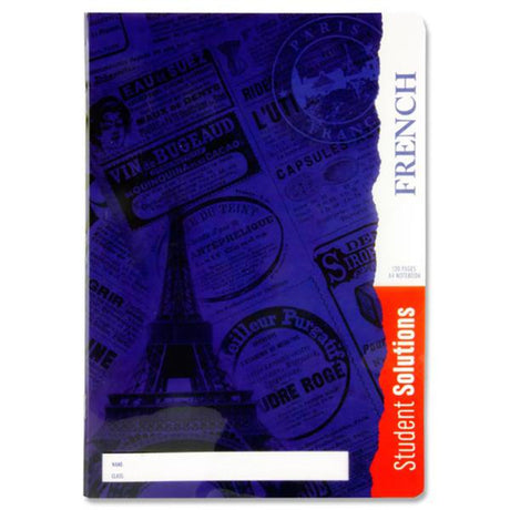 Student Solutions A4 Durable Cover Subject Notebook - 120 Pages - French-Subject & Project Books-Student Solutions|StationeryShop.co.uk