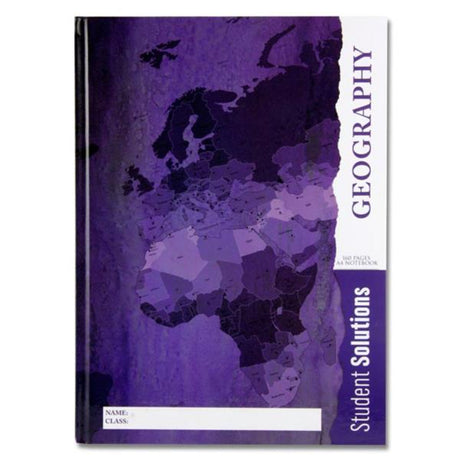 Student Solutions A4 Hardcover Subject Notebook - 160 Pages - Geography-A4 Notebooks ,Subject & Project Books-Student Solutions|StationeryShop.co.uk