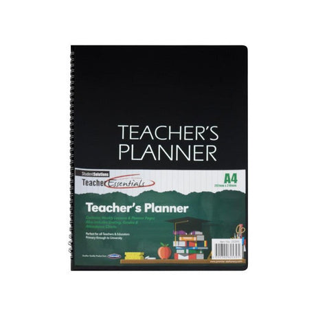 Student Solutions A4 Teacher's Planner - Black-Planners-Student Solutions|StationeryShop.co.uk