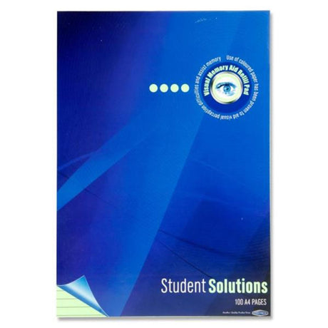 Student Solutions A4 Visual Memory Aid Refill Pad - 100 Pages - Green-Tinted Notebooks & Refills-Student Solutions|StationeryShop.co.uk