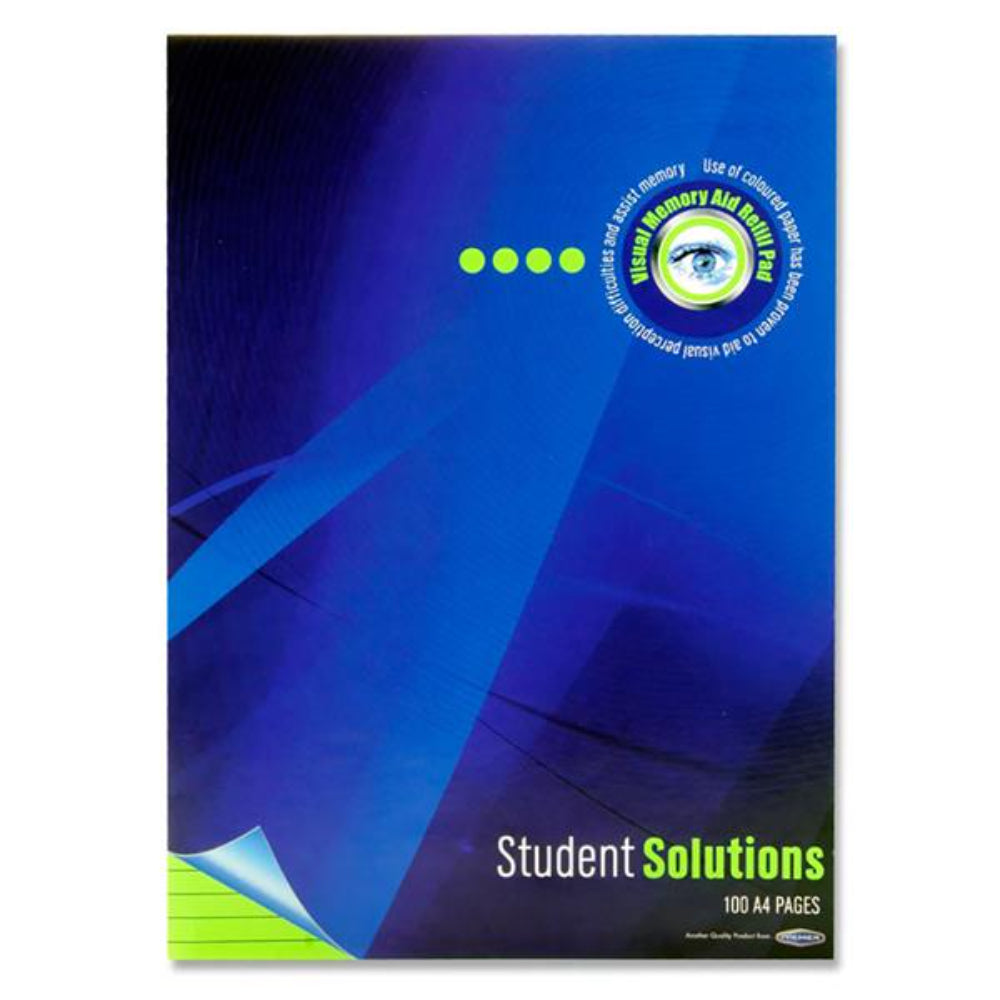 Student Solutions A4 Visual Memory Aid Refill Pad - 100 Pages - Parrot Green-Tinted Notebooks & Refills-Student Solutions|StationeryShop.co.uk