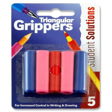 Student Solutions Triangular Pencil Grips - Pack of 5-Pencil Grips-Student Solutions|StationeryShop.co.uk