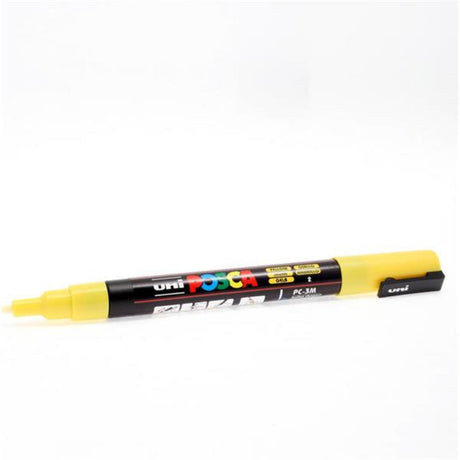 Uni Posca PC-3M Fine Line Bullet Tip Permanent Marker - Yellow-Markers-Uni|StationeryShop.co.uk