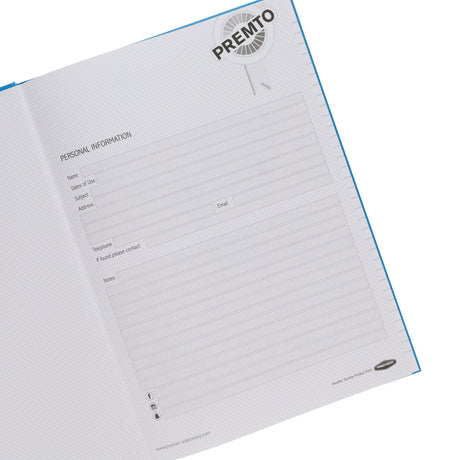 Premto A4 Hardcover Notebook - 160 Pages - Printer Blue