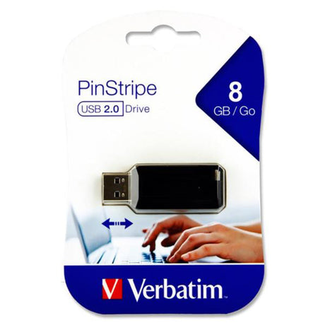 Verbatim Pinstripe USB 2.0 Drive - 8 GB-Computer Accessories-Verbatim|StationeryShop.co.uk