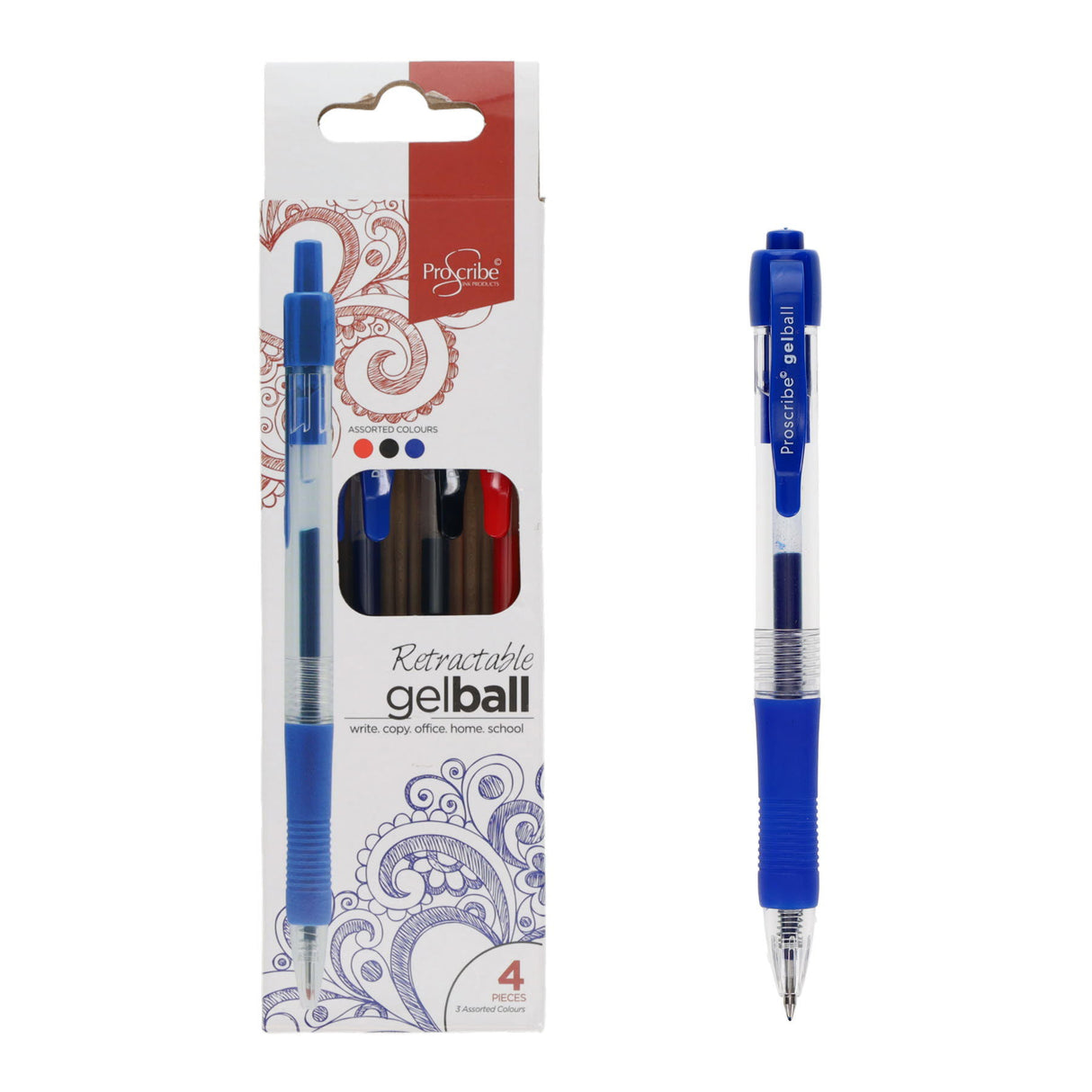 Pro:Scribe Gelball Script Pens - Pack of 4