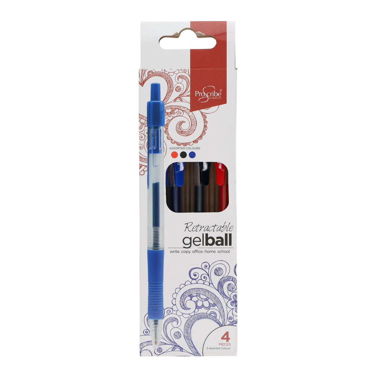 Pro:Scribe Gelball Script Pens - Pack of 4