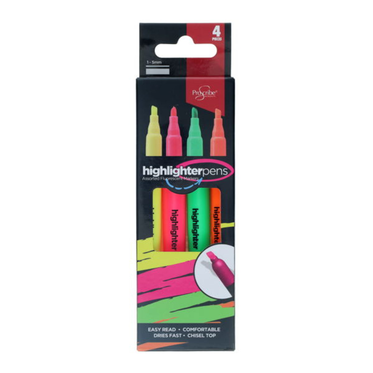 Pro:Scribe Highlighter Pens - Pack of 4