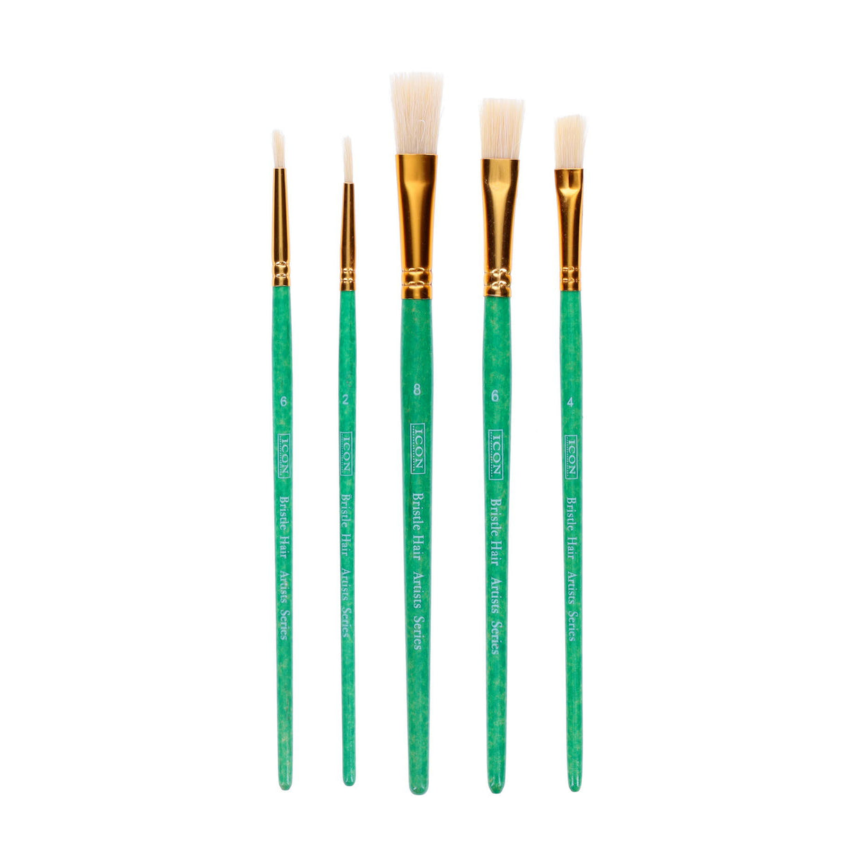 Icon Paint Brush Set - Hog Hair - Pack of 5