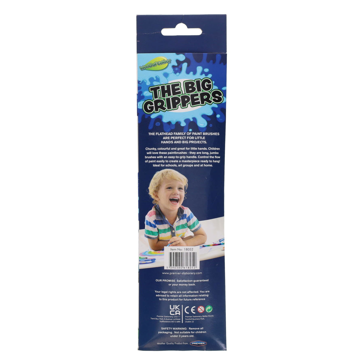 World of Colour Big Grip Brush Set - Flat - Pack of 3