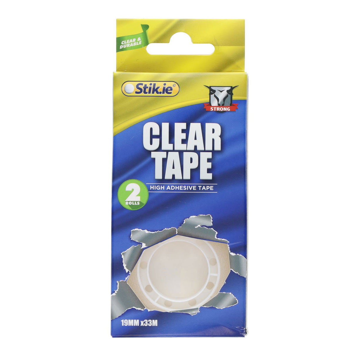 Stik-ie Tape Rolls 30m x 19mm - Clear - Pack of 2