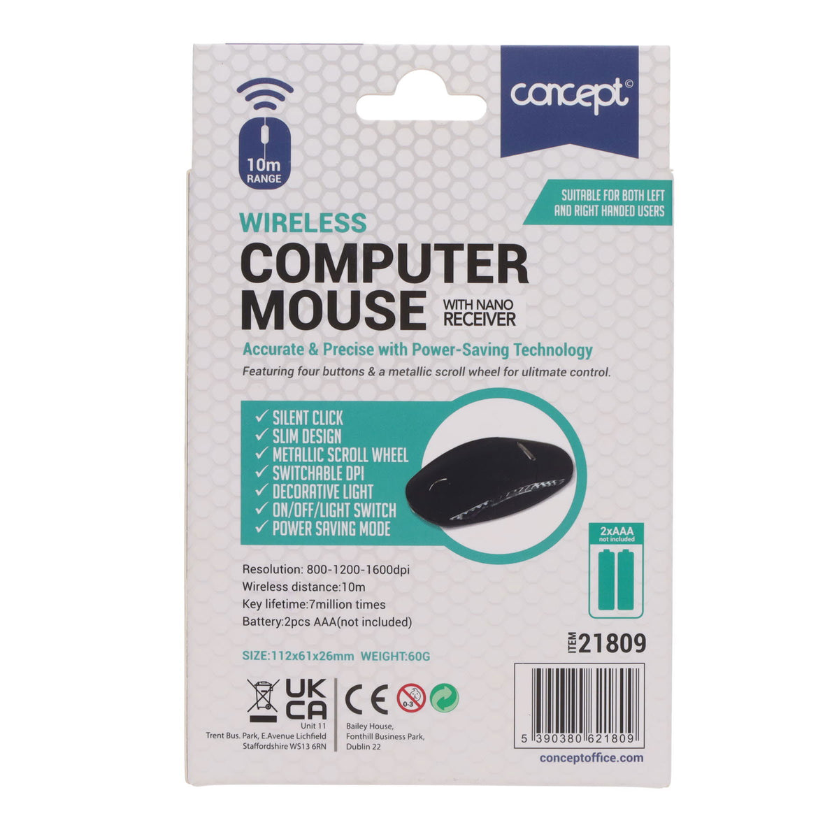 Concept Notebook Precision Wireless Computer Mouse
