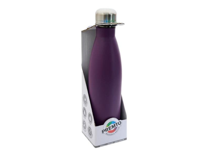 Premto 500ml Stainless Steel Water Bottle - Grape Juice Purple