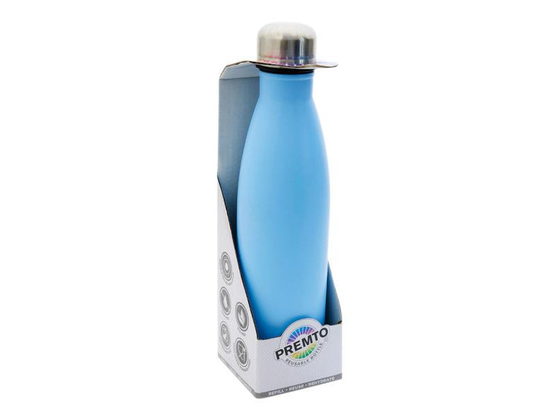 Premto Pastel 500ml Stainless Steel Water Bottle - Cornflower Blue