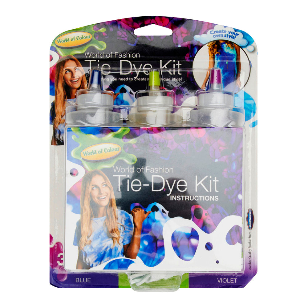 World of Colour Tie-Dye Kit - Blue/Lime/Violet