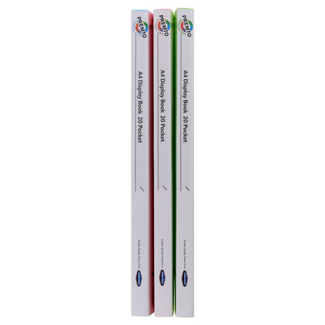 Premto A4 Pocket Display Book - 20 Pockets - Pack of 3