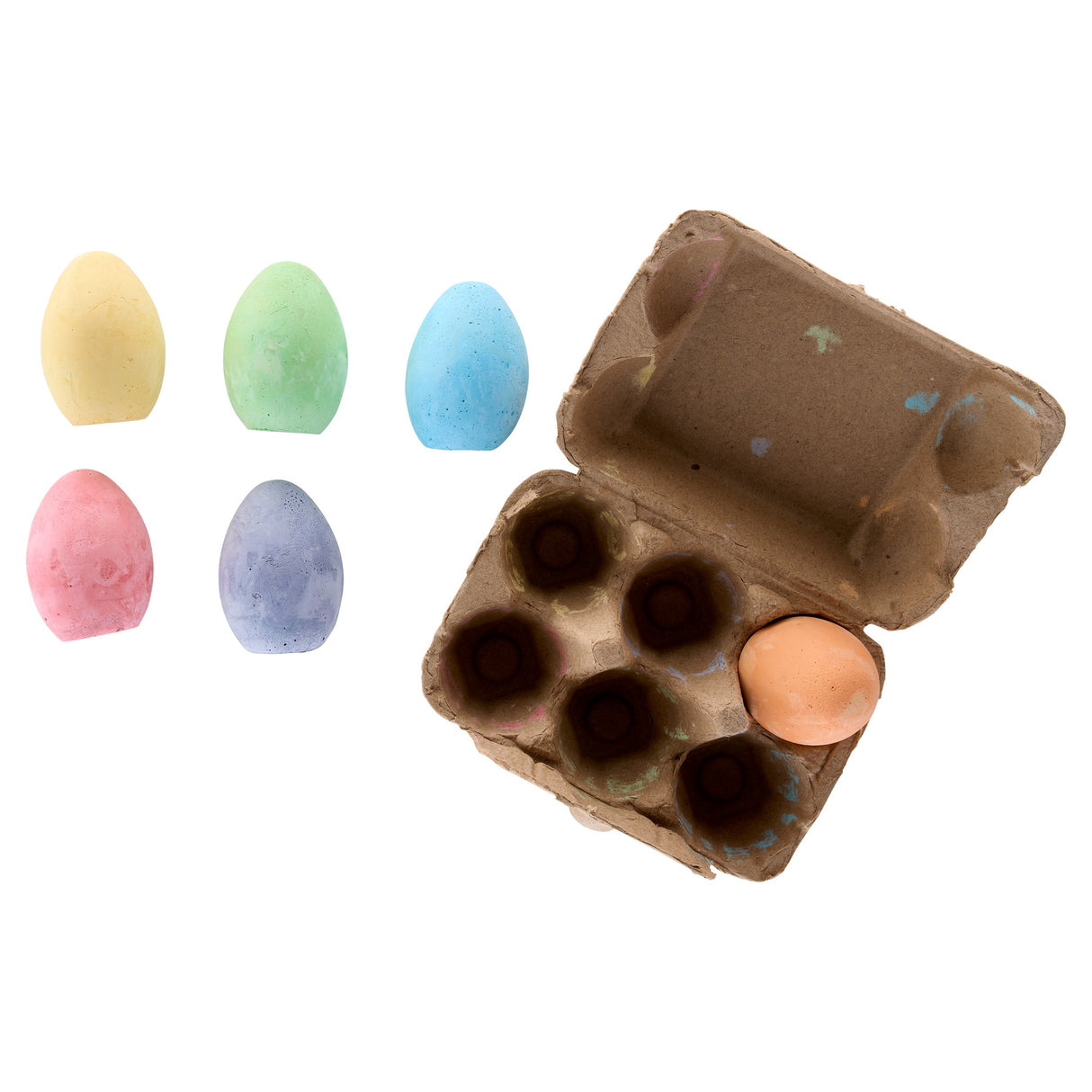 World of Colour Egg Shaped Chalk - Pack of 6