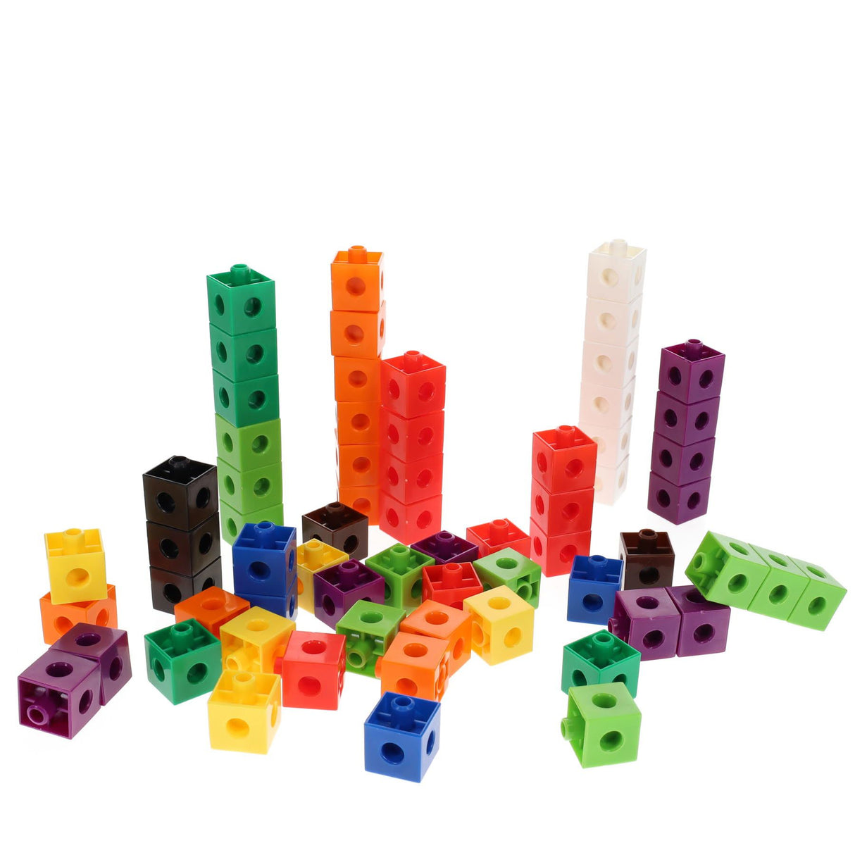 Clever Kidz Coloured Linking Cubes - Pack of 100