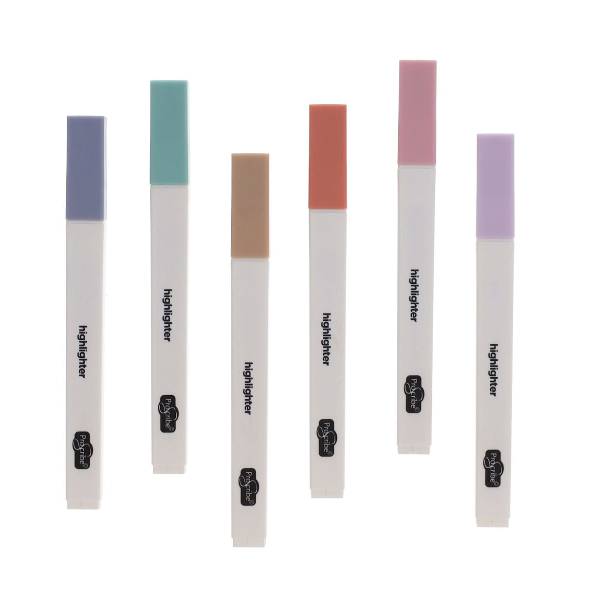 Pro:Scribe Pastel Highlighter Pens - Pack of 6