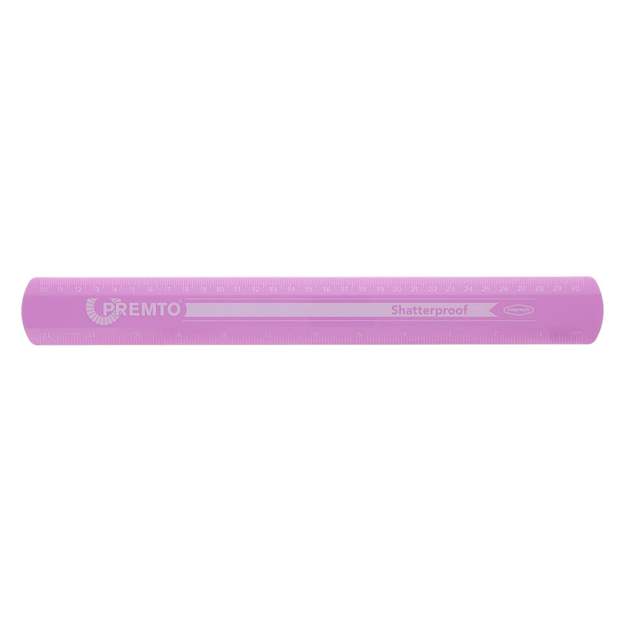Premto Pastel Shatterproof Ruler - 30cm - Wild Orchid