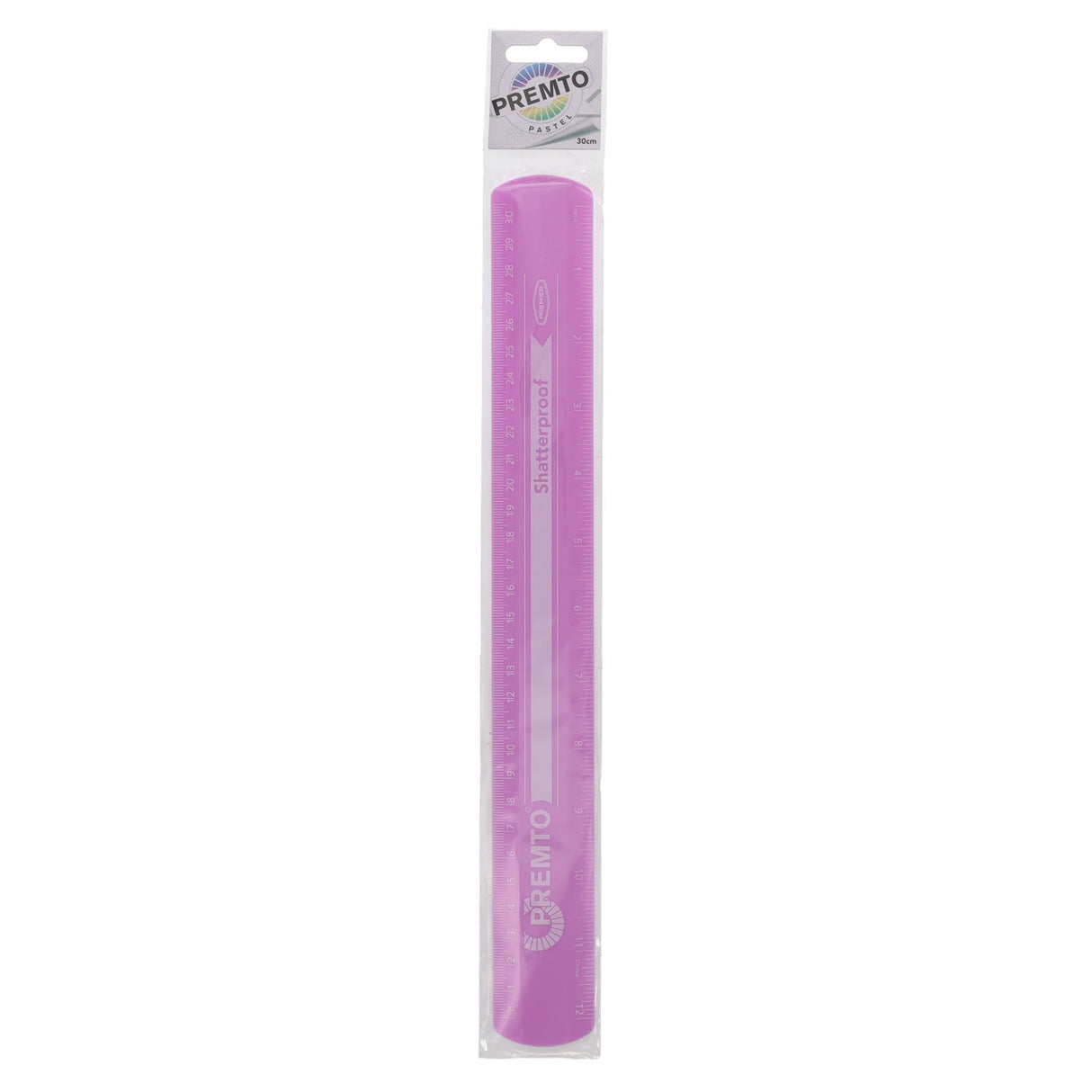 Premto Pastel Shatterproof Ruler - 30cm - Wild Orchid