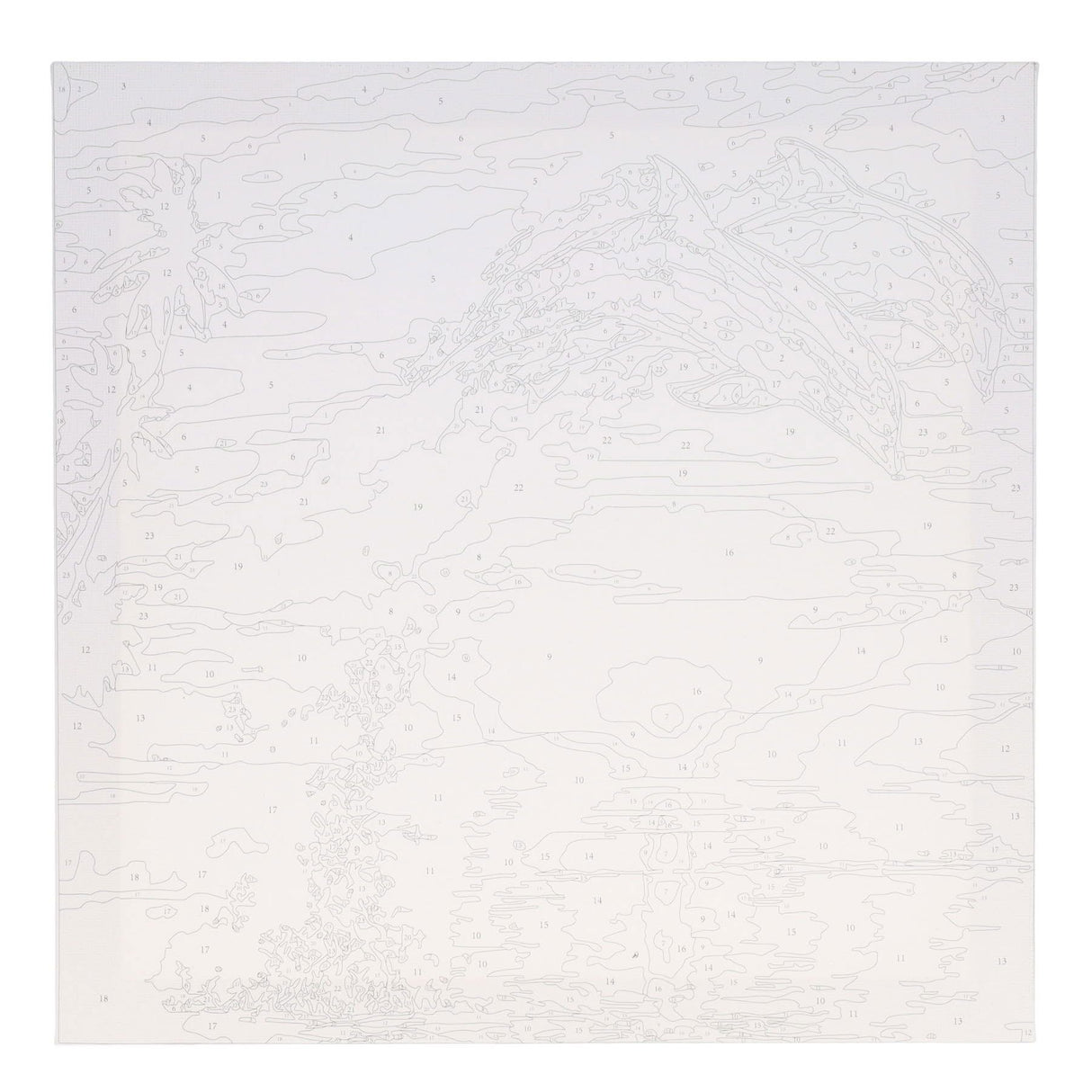Icon Paint By Numbers Canvas - 300x300mm - Dolphin