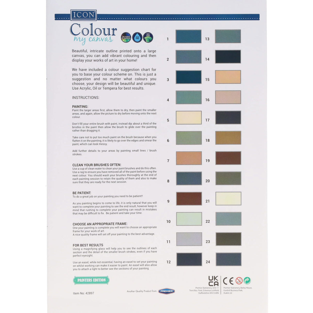 Icon 300x250mm Paint By Numbers Canvas - Cats On Sill