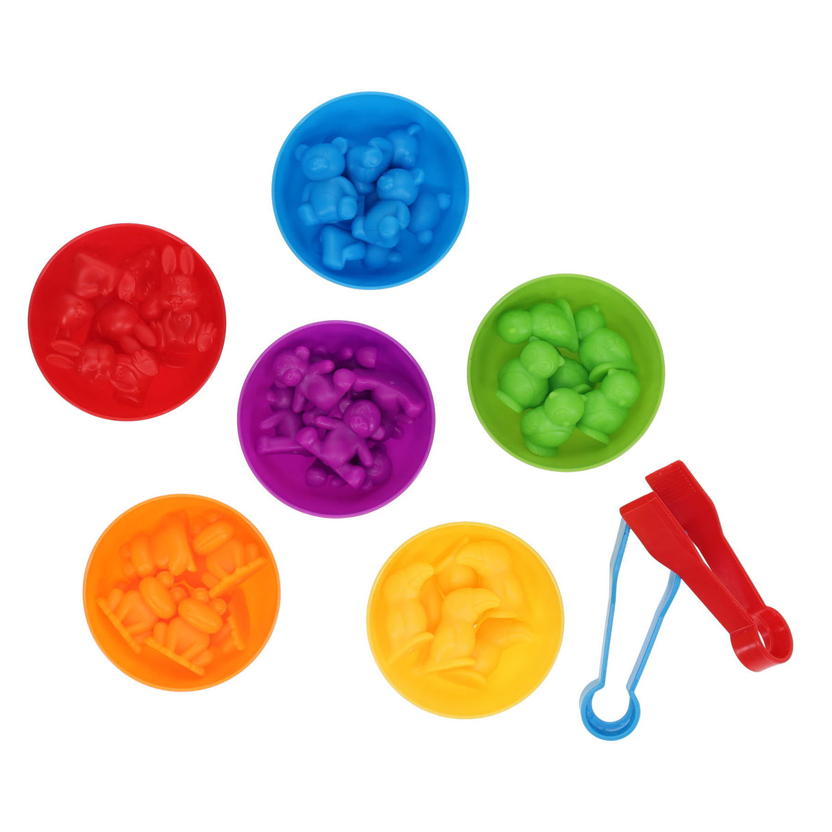 Clever Kidz Sorting Game Rainbow Animals - 44 Pieces