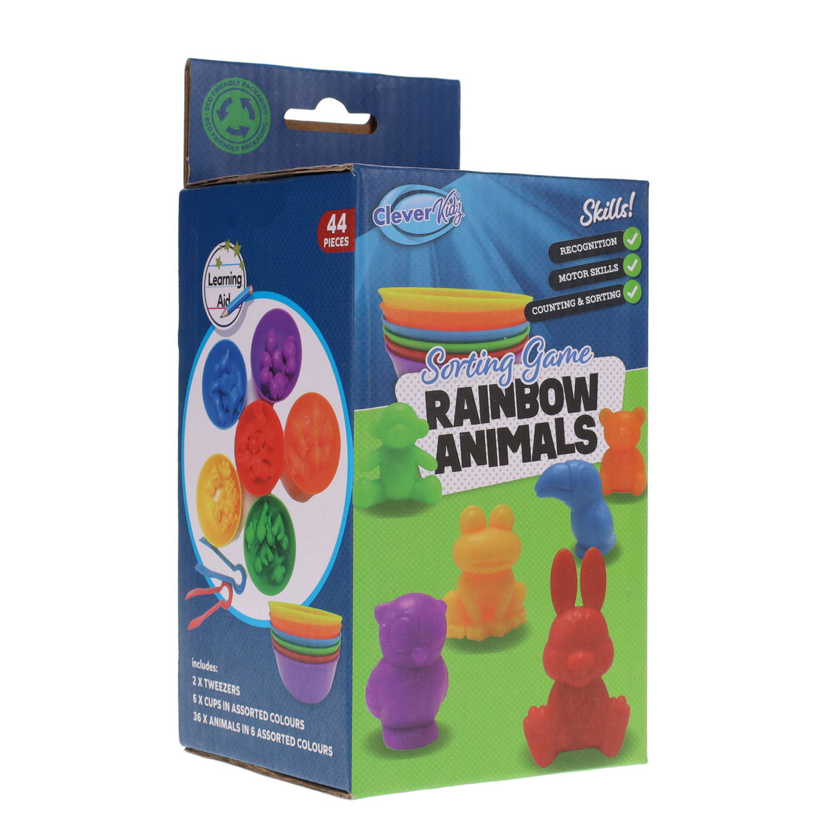 Clever Kidz Sorting Game Rainbow Animals - 44 Pieces