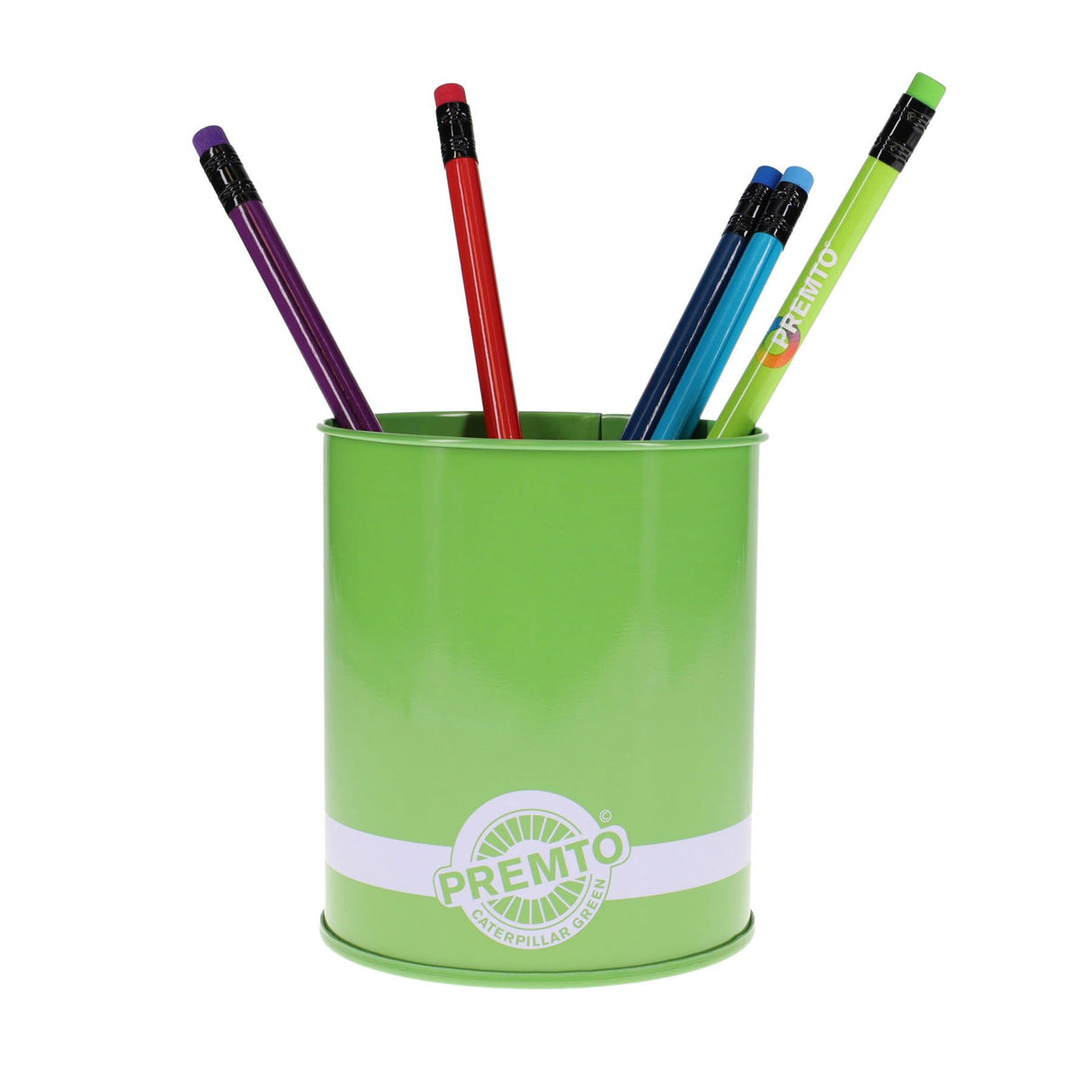 Premto Tin Pencil Pot - Caterpillar Green