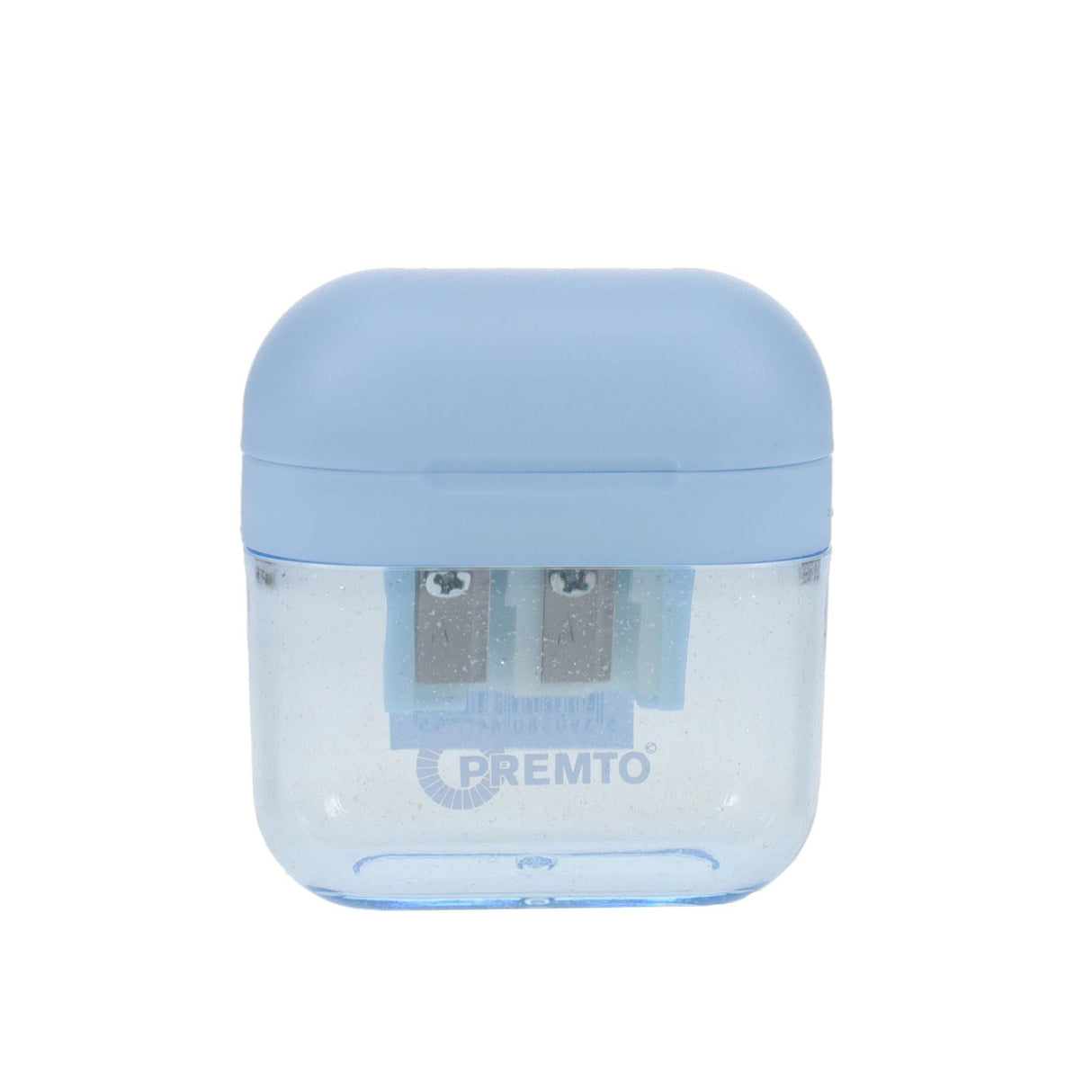 Premto Pastel Twin Hole Sharpener - Square - Cornflower Blue
