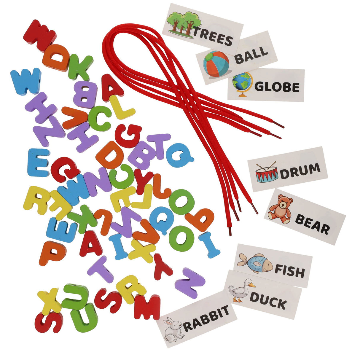 Clever Kidz Play And Learn Lacing Letters - Pack of 64