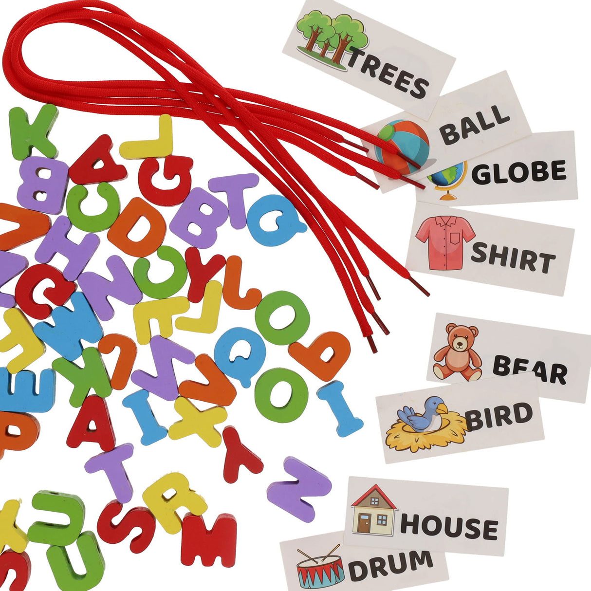 Clever Kidz Play And Learn Lacing Letters - Pack of 64