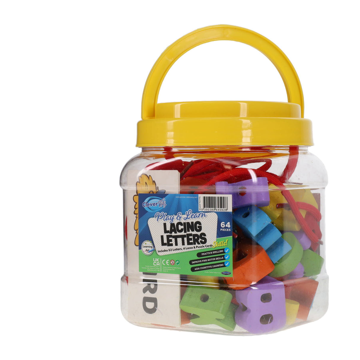 Clever Kidz Play And Learn Lacing Letters - Pack of 64