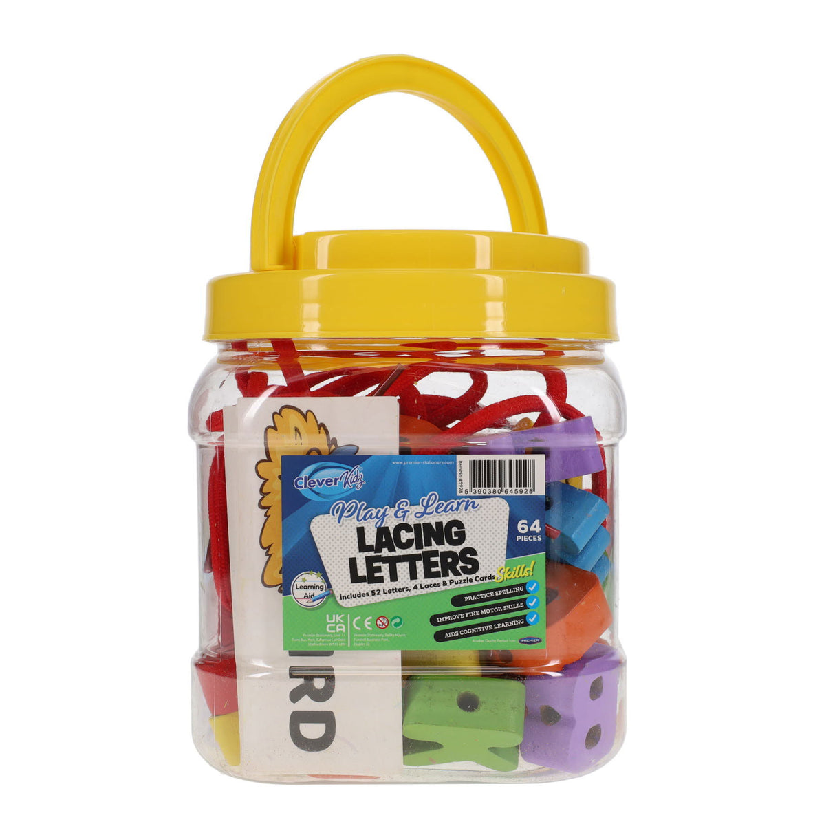 Clever Kidz Play And Learn Lacing Letters - Pack of 64