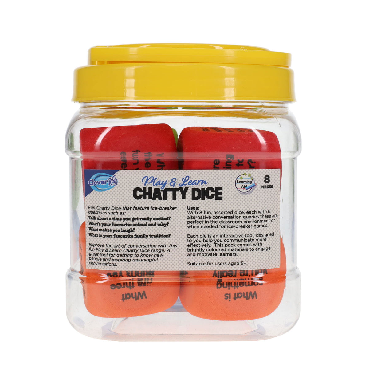 Play & Learn Chatty Dice - Pack of 8