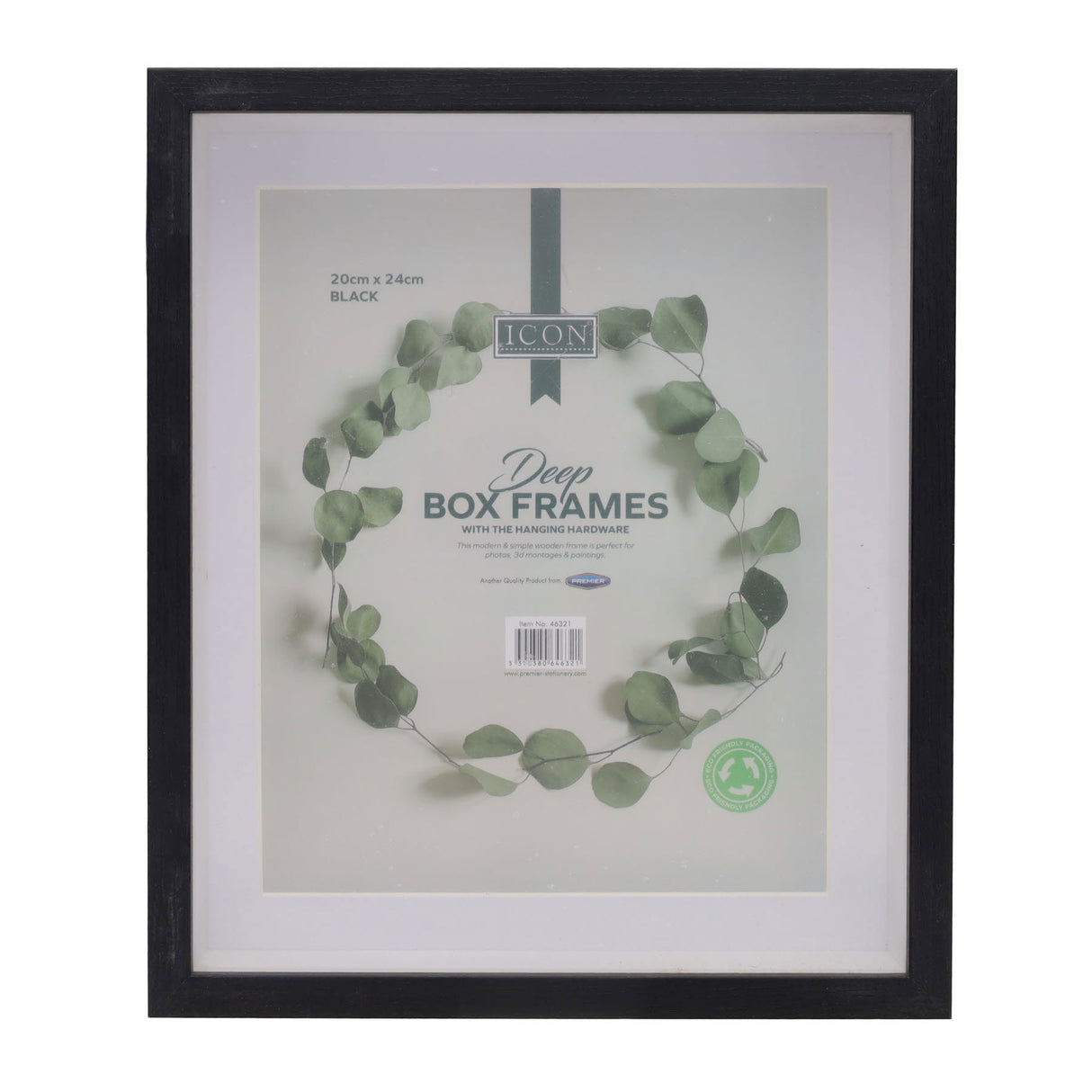 Icon Deep Box Frames - Black - 20cm X 24cm