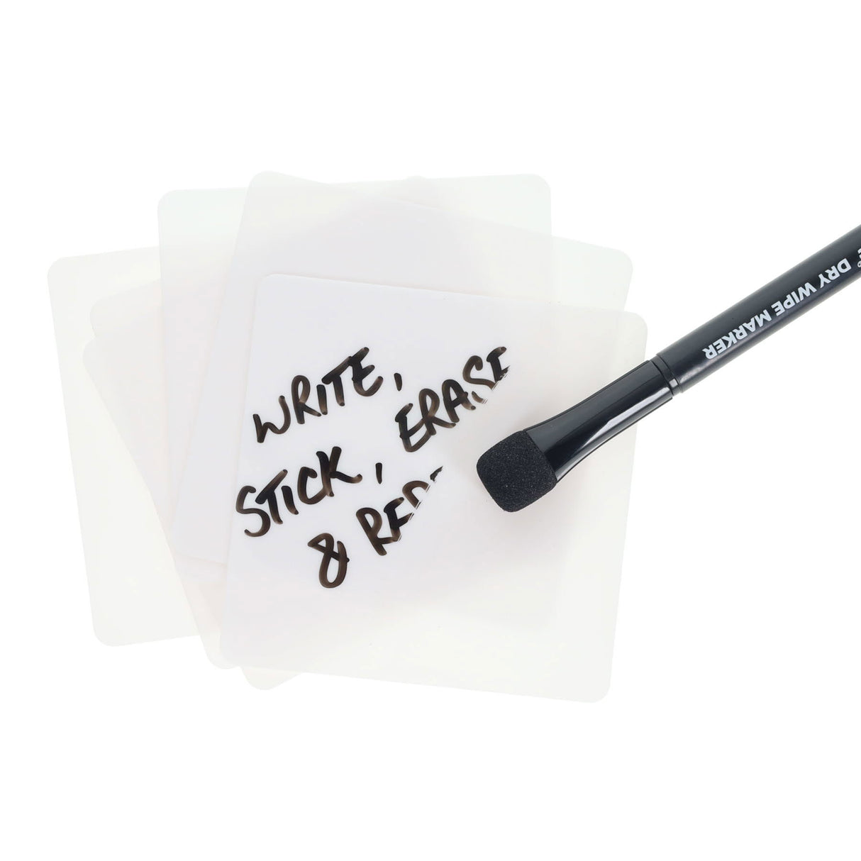 Stik.ie Reusable Stikie Notes - White- 4x4 - Pack of 6