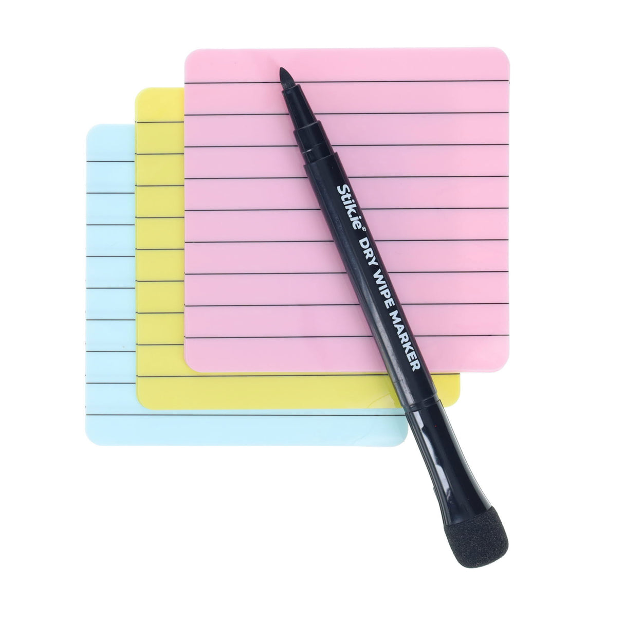 Stik.ie Reusable Stikie Notes - Assorted - 4x4 - Pack of 6