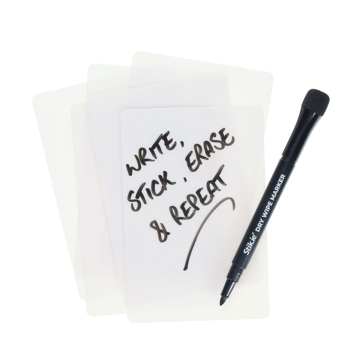 Stik.ie Reusable Stikie Notes - White - 4x6 - Pack of 6