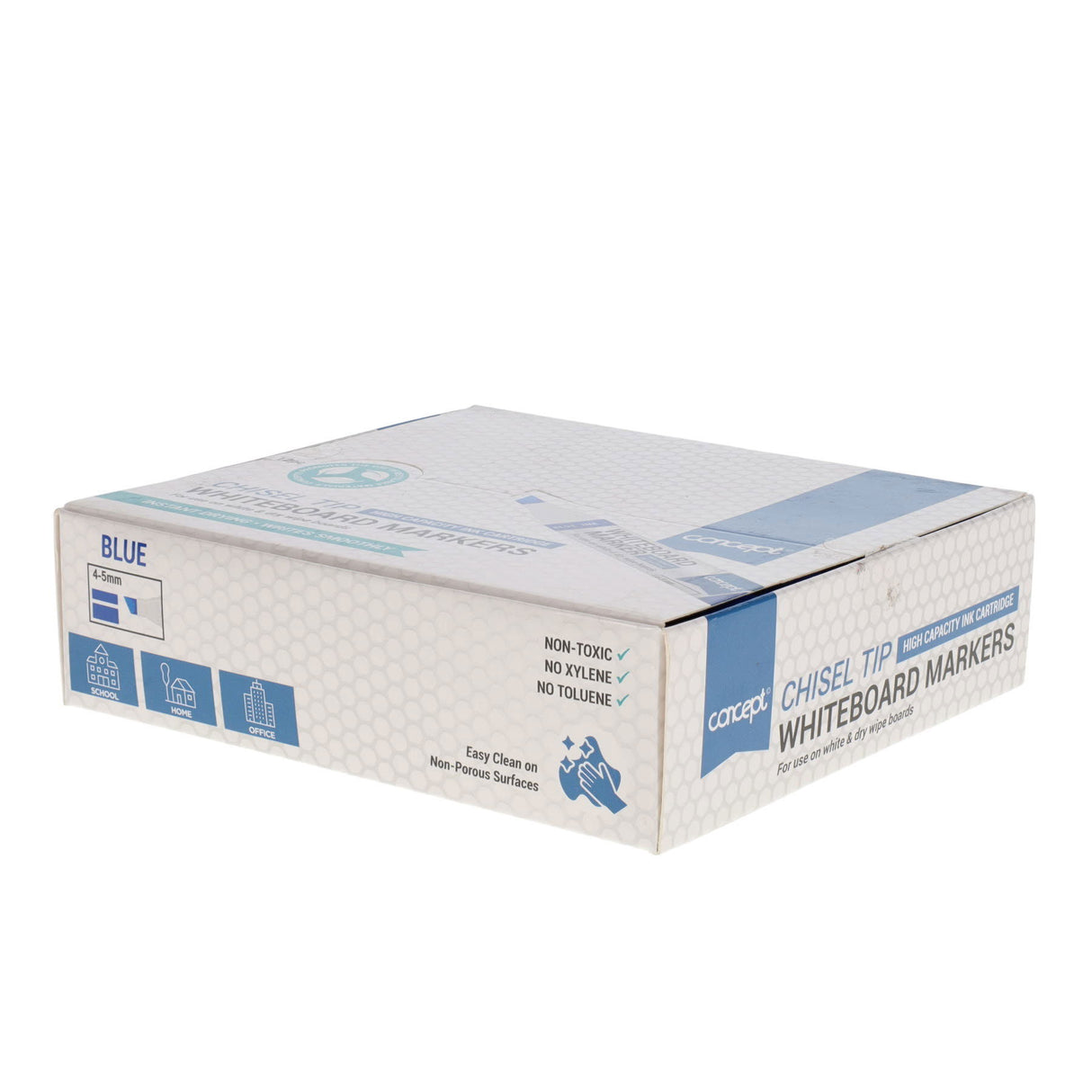 Concept Whiteboard Chisel Tip Marker - Blue - Box of 12