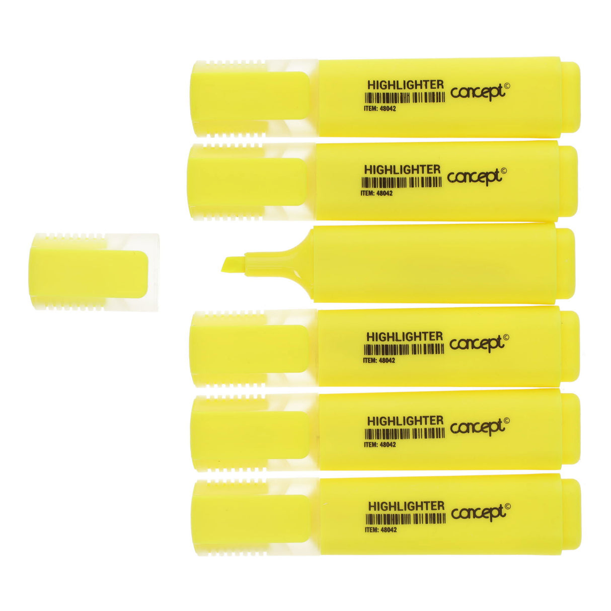 Concept Fluorescent Highlighter - Yellow - Box of 10